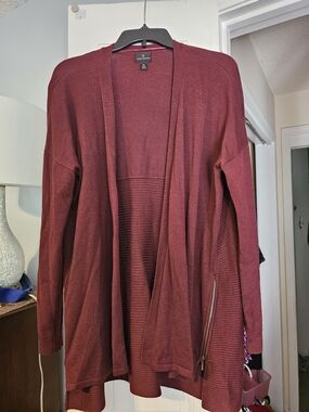4/$25 Worthington Open-Front Cardigan - Wine